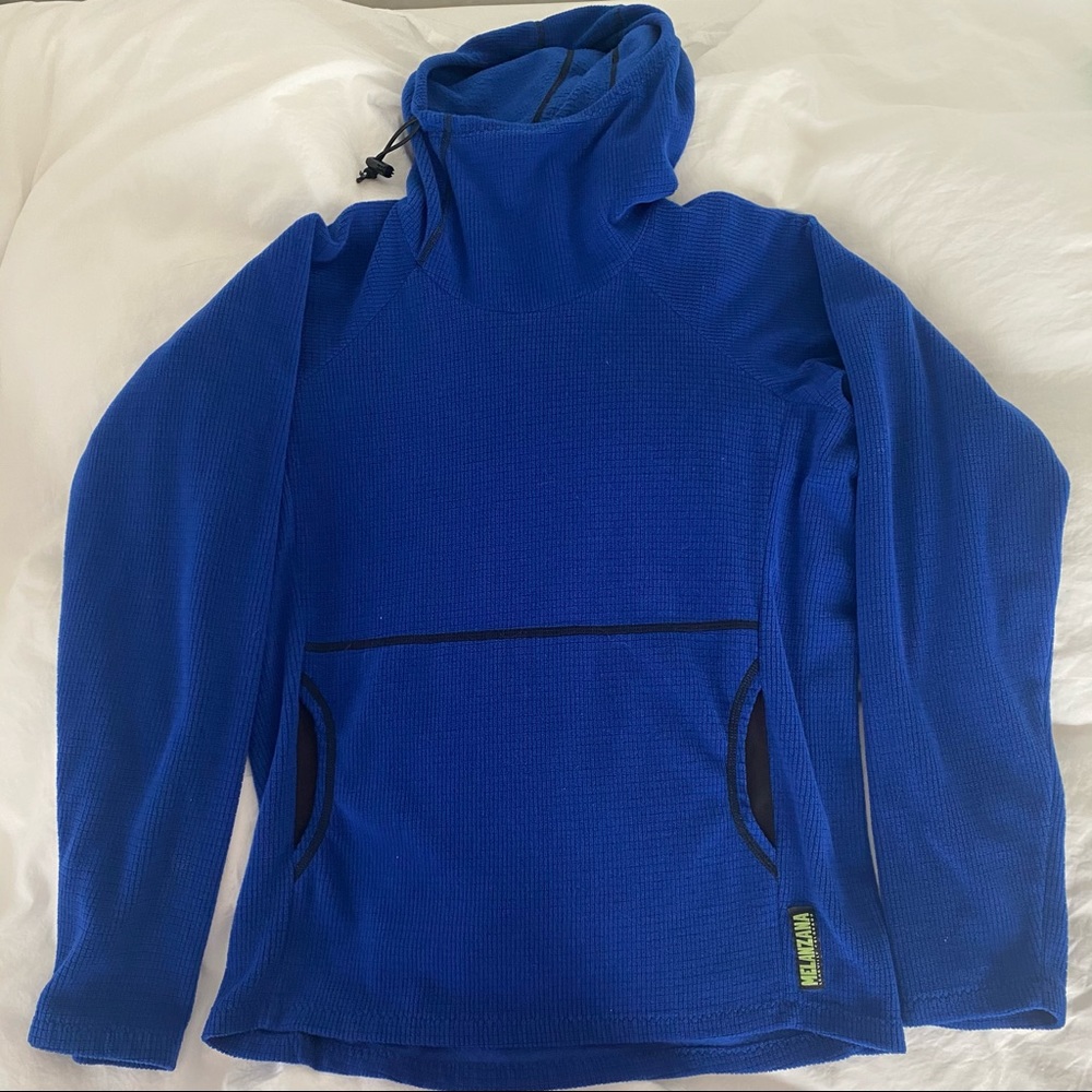Melanzana Microgrid Hoodie Men’s Small Blue